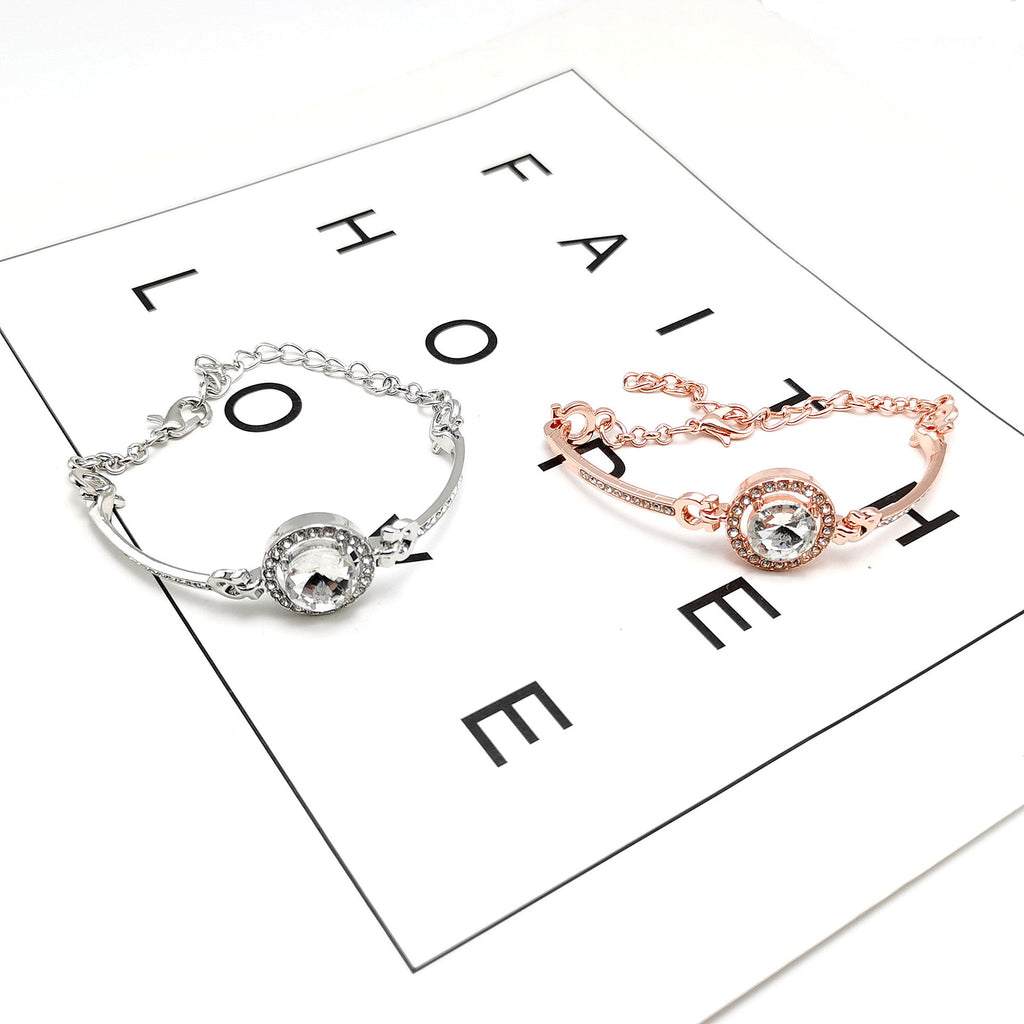 Fashionable and versatile temperament ins bracelet for women with simple sparkling diamonds (10 pieces)