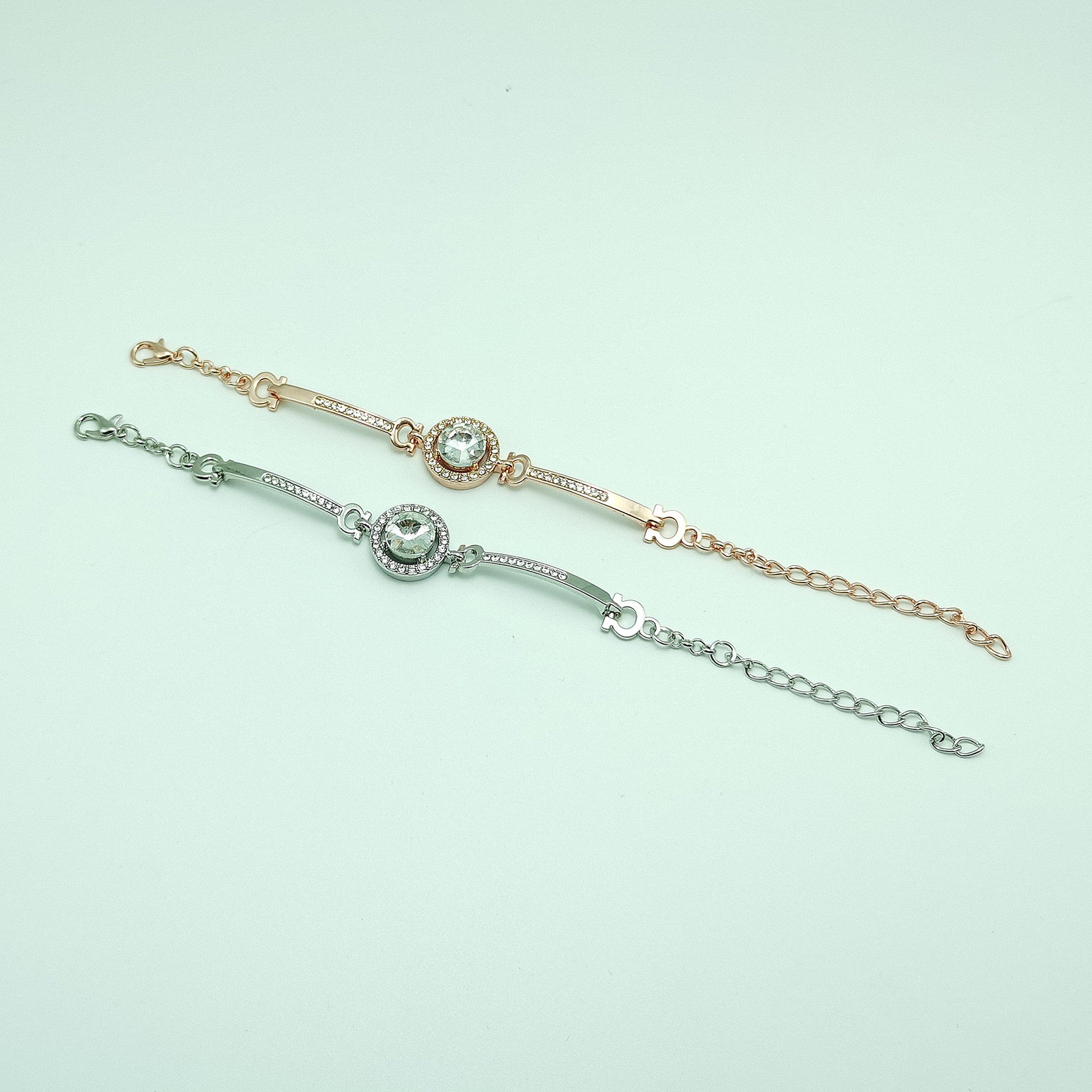 Fashionable and versatile temperament ins bracelet for women with simple sparkling diamonds (10 pieces)