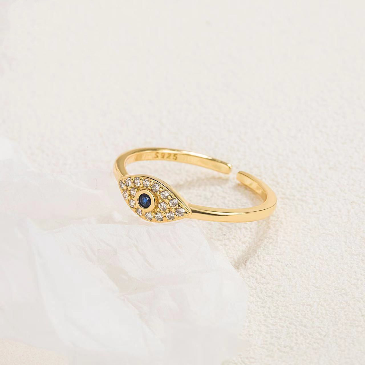 Fashionable and minimalist blue eye ring（10pcs）