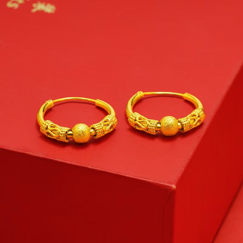 New Golden Chinese Ruyi Rotating Earrings (10 pieces)