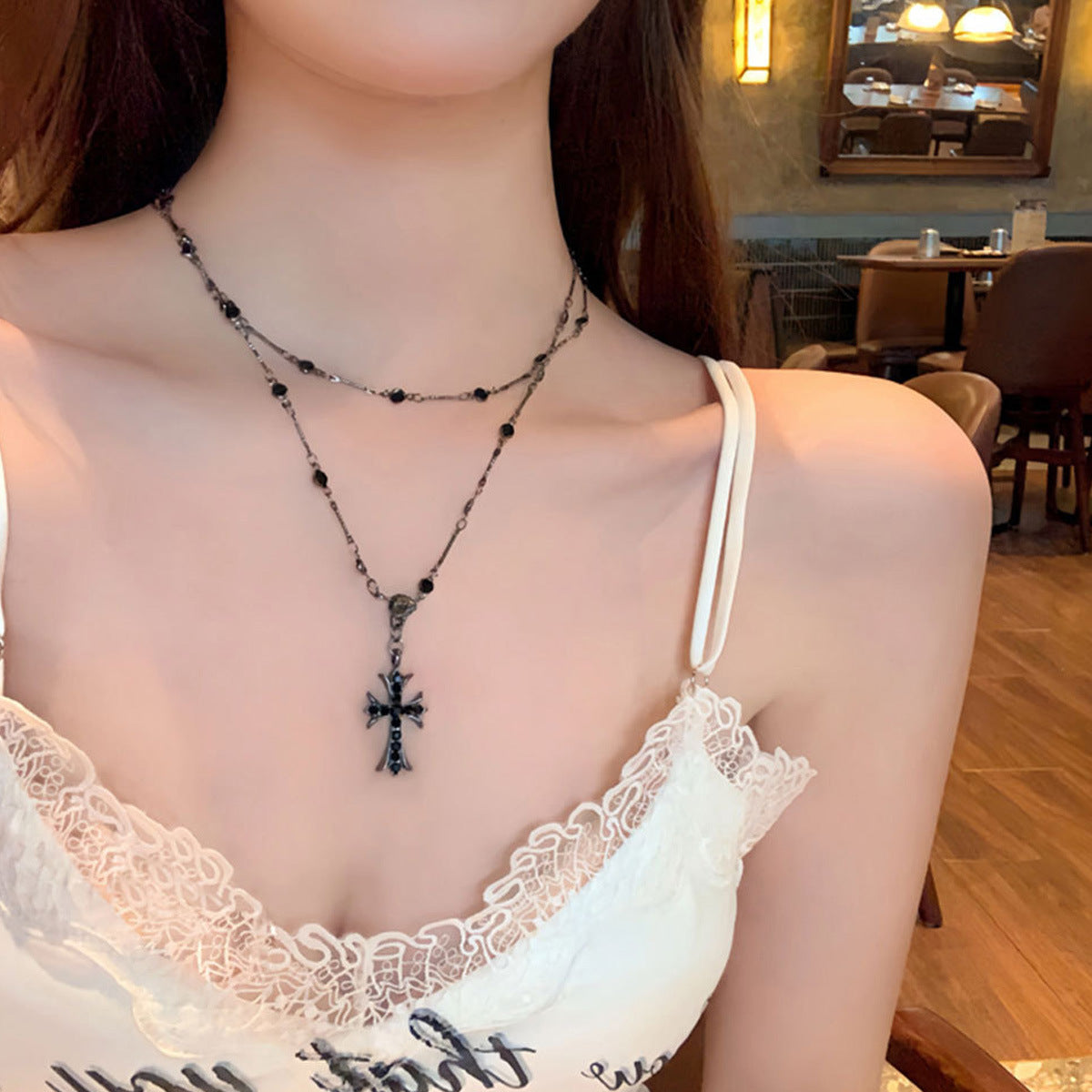 Trendy and Cool Millennium Spicy Girl Style Cross Pendant Necklace (10 pieces)