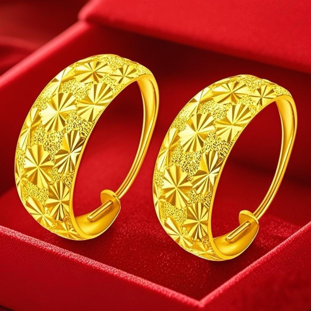 Golden Starry Sky Earrings Female Transport Gold Plated Earrings (10 pieces)