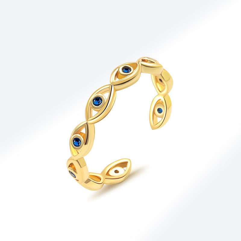 Devil's Eye Ring Women's Fashion Simple Blue Eyes (10 pieces)