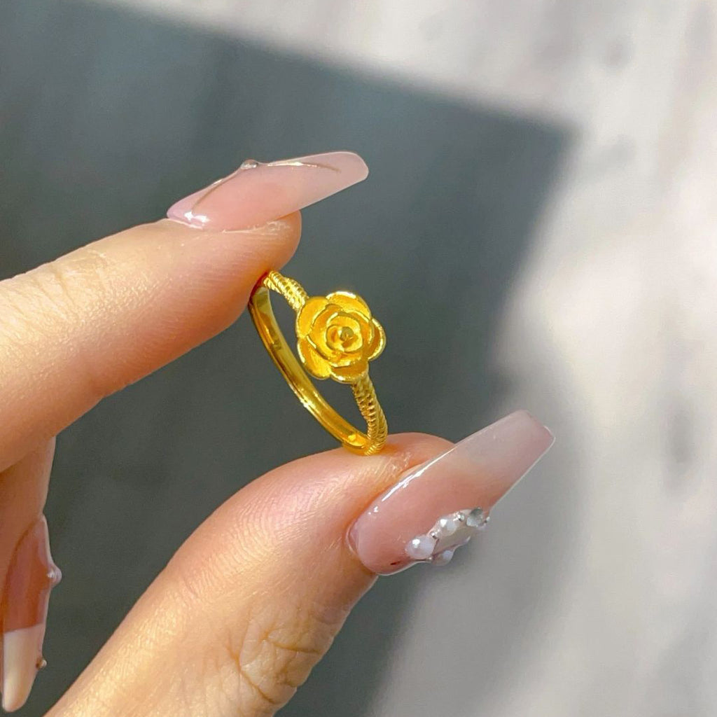 New Forest Rose Ring Female Niche Design High Beauty Ins Style (10 pieces)