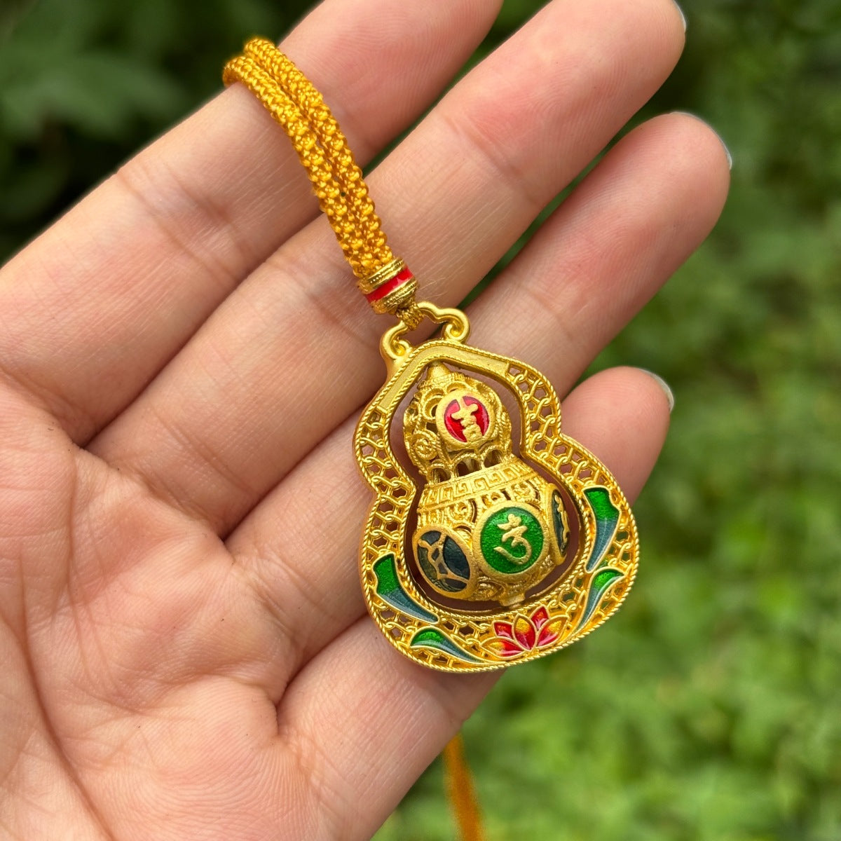 Rotating Sand Gold Fortune Ruyi Sunflower Necklace with Rotating Compass Pendant Necklace Sweater Chain（10 pieces）