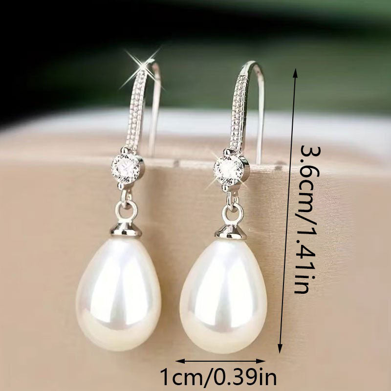 Water droplet pendant oval earrings (10 pieces)