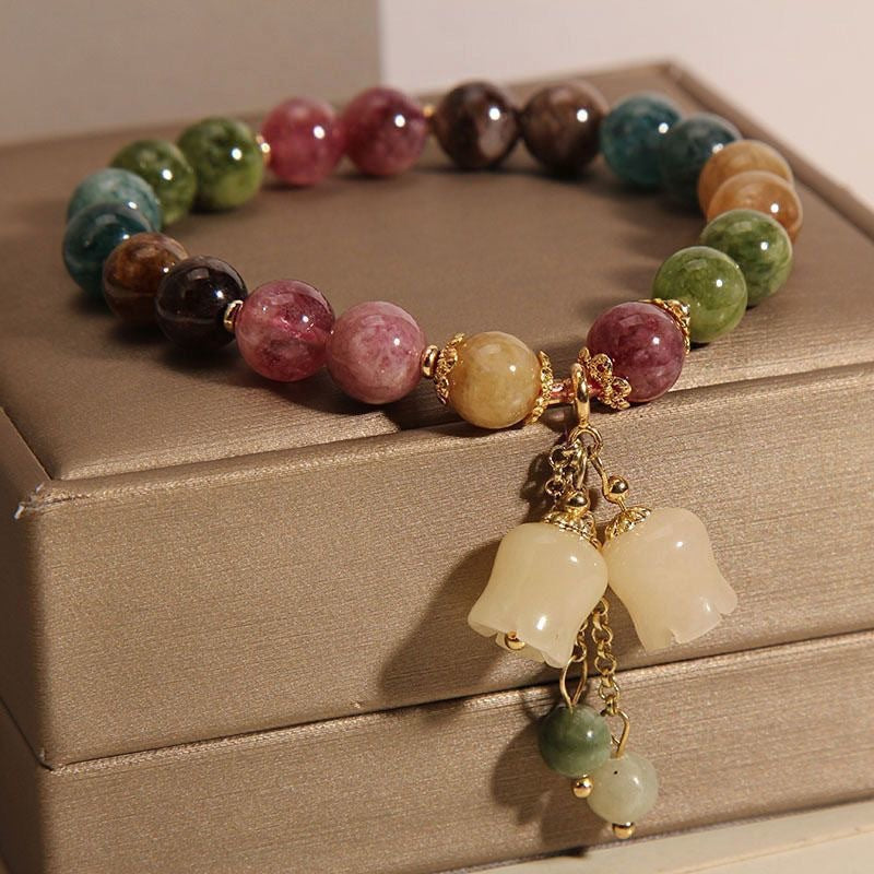 New Rainbow Lotus Colored Bracelet (10 pieces)