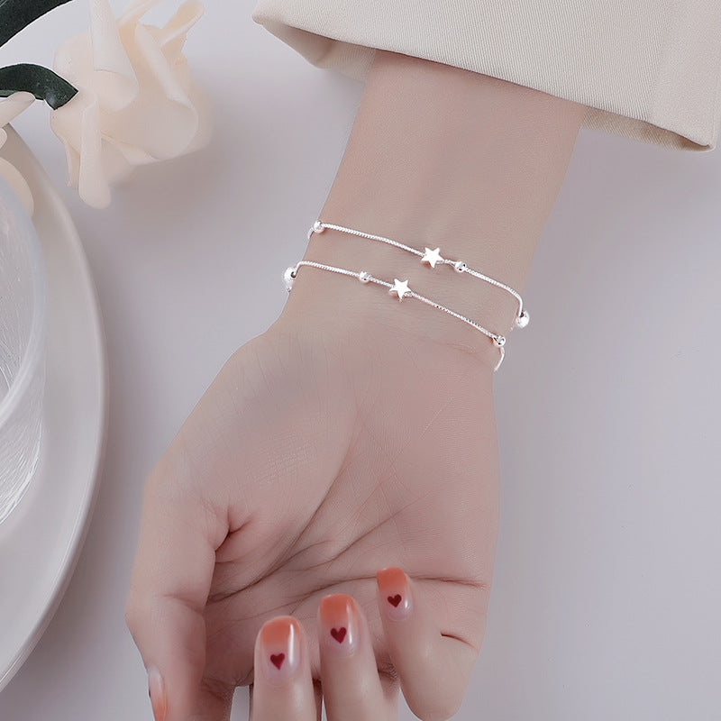 Double layered star personalized minimalist bracelet (10 pieces)