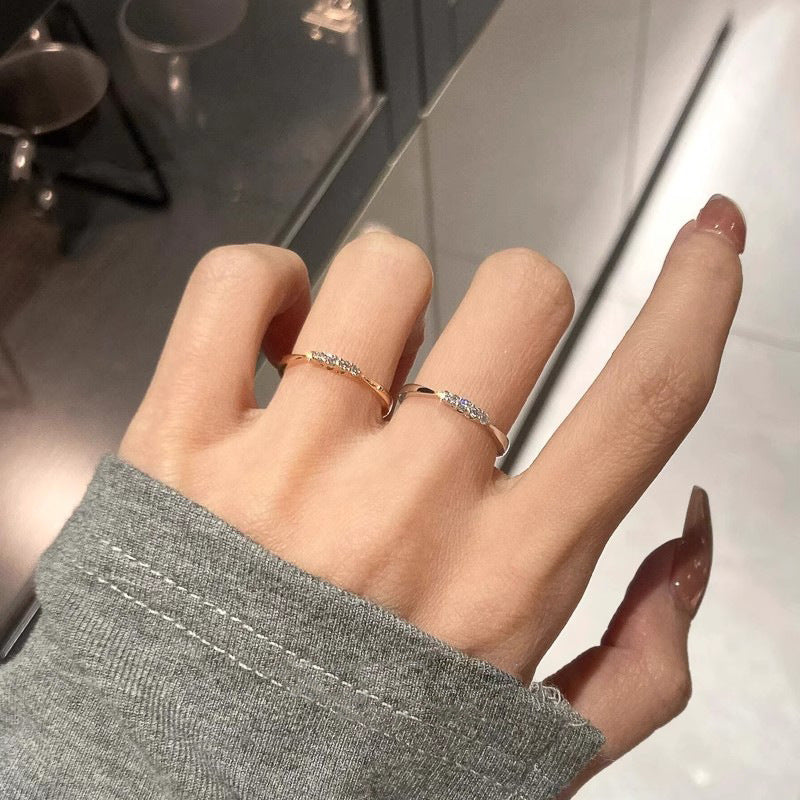 Starry Sky, Diamond lined Rings, Female Ins, Minority (10PCS)