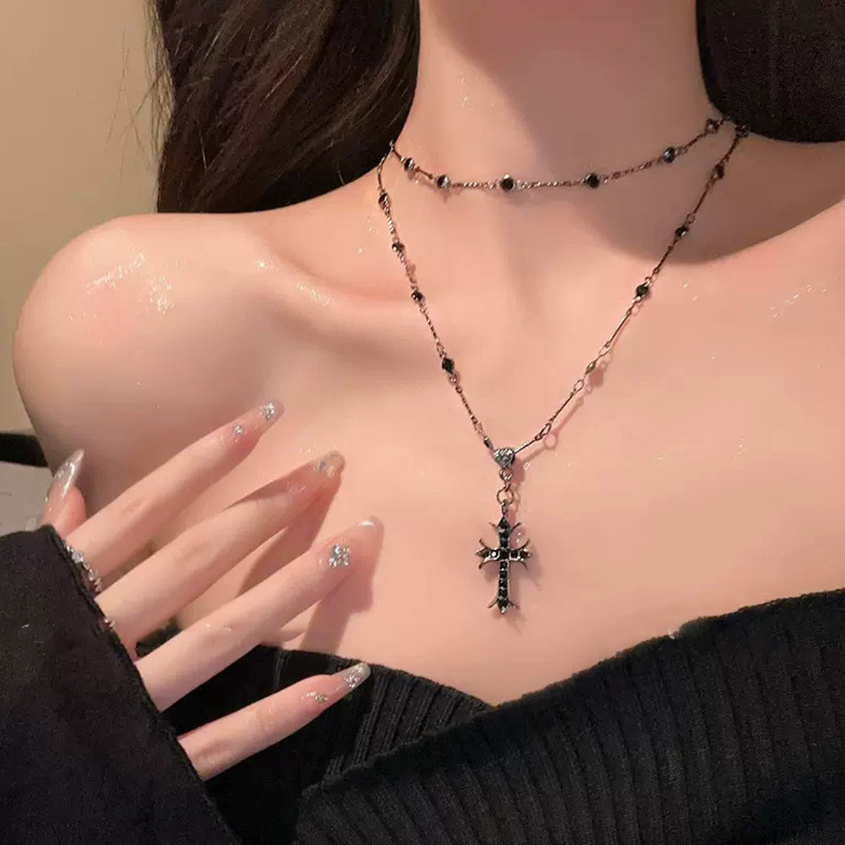 Trendy and Cool Millennium Spicy Girl Style Cross Pendant Necklace (10 pieces)