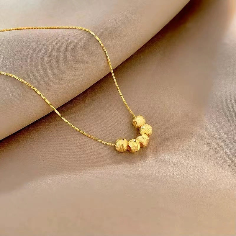 Transport bead necklace, female design pendant, light luxury, niche temperament, elegant (10 pieces)