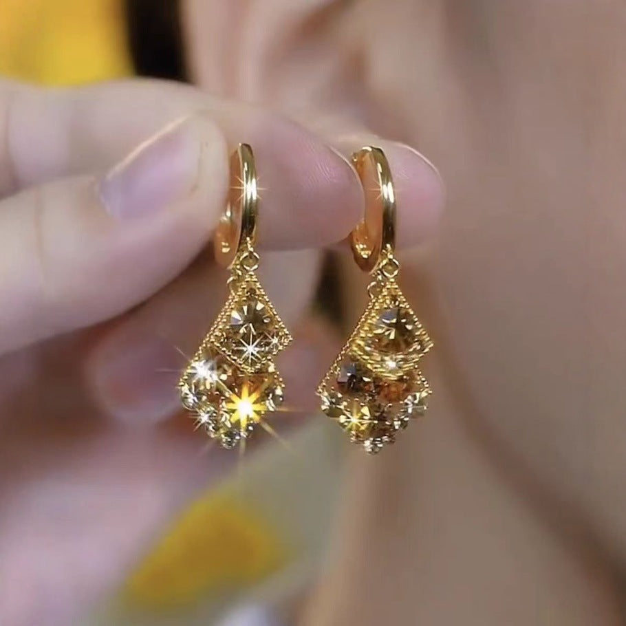 Miradeka zircon crystal diamond earrings (10 pieces)