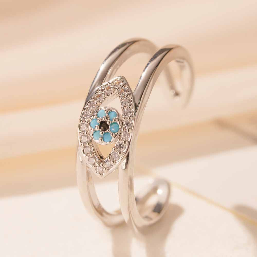 Hot selling Instagram Devil's Eye Ring, female mouth does not fade (10 pieces)