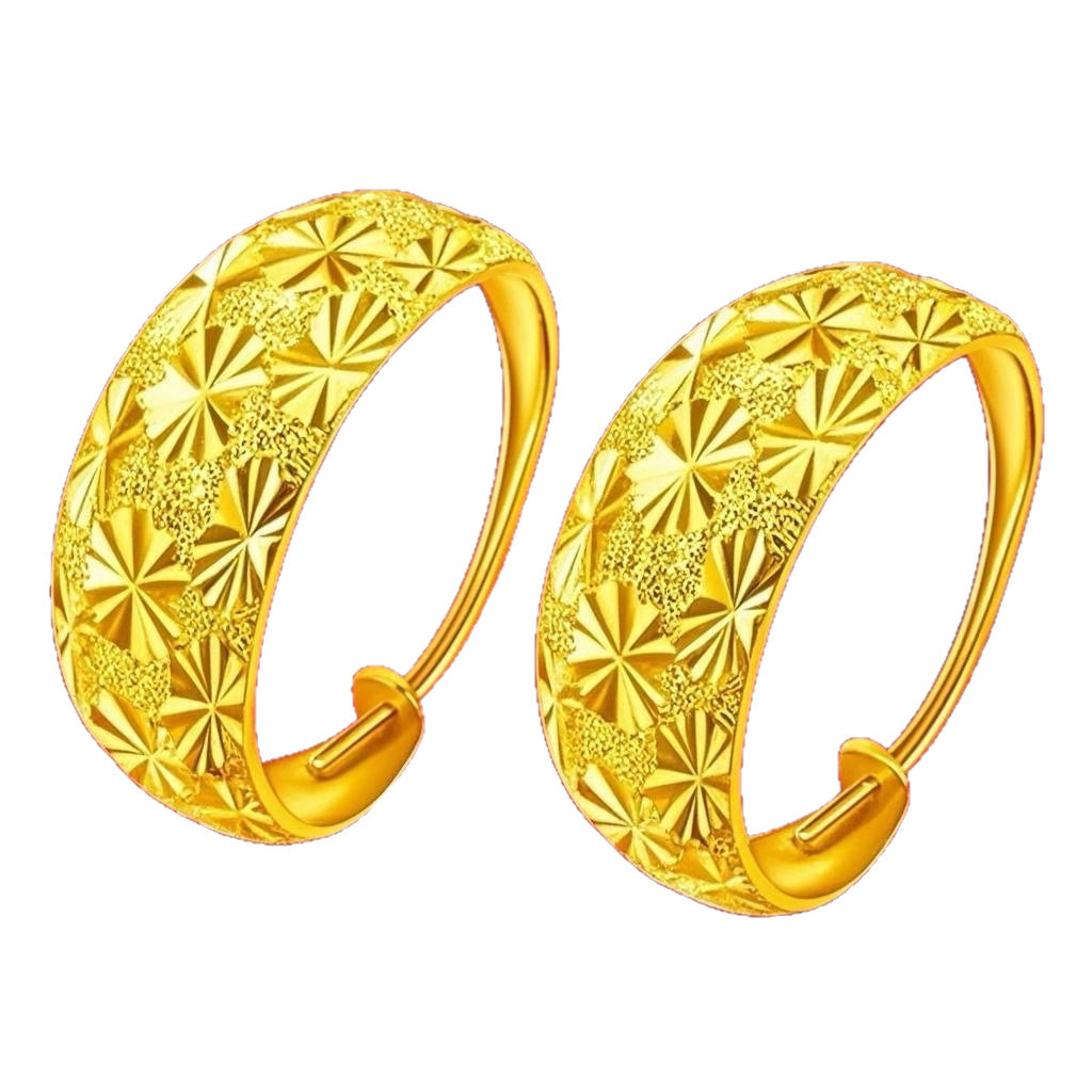 Golden Starry Sky Earrings Female Transport Gold Plated Earrings (10 pieces)