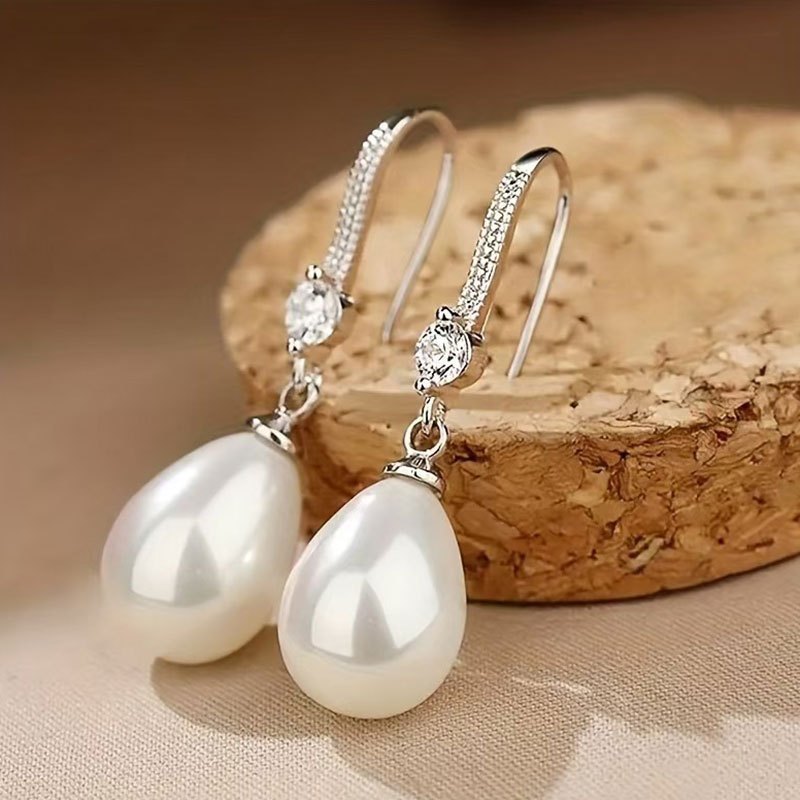 Water droplet pendant oval earrings (10 pieces)