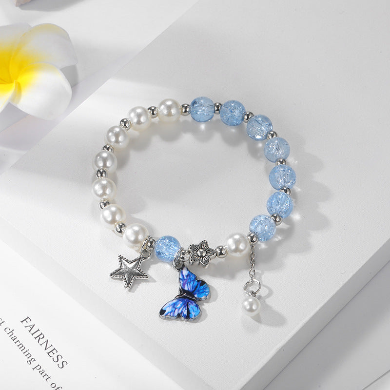 New niche design blue bow bracelet (10 pieces)