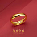Sand gold smooth ring for couples, adjustable (10 pieces)