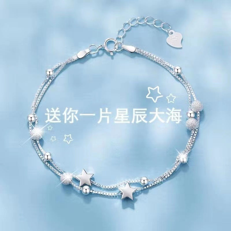 Double layered star personalized minimalist bracelet (10 pieces)