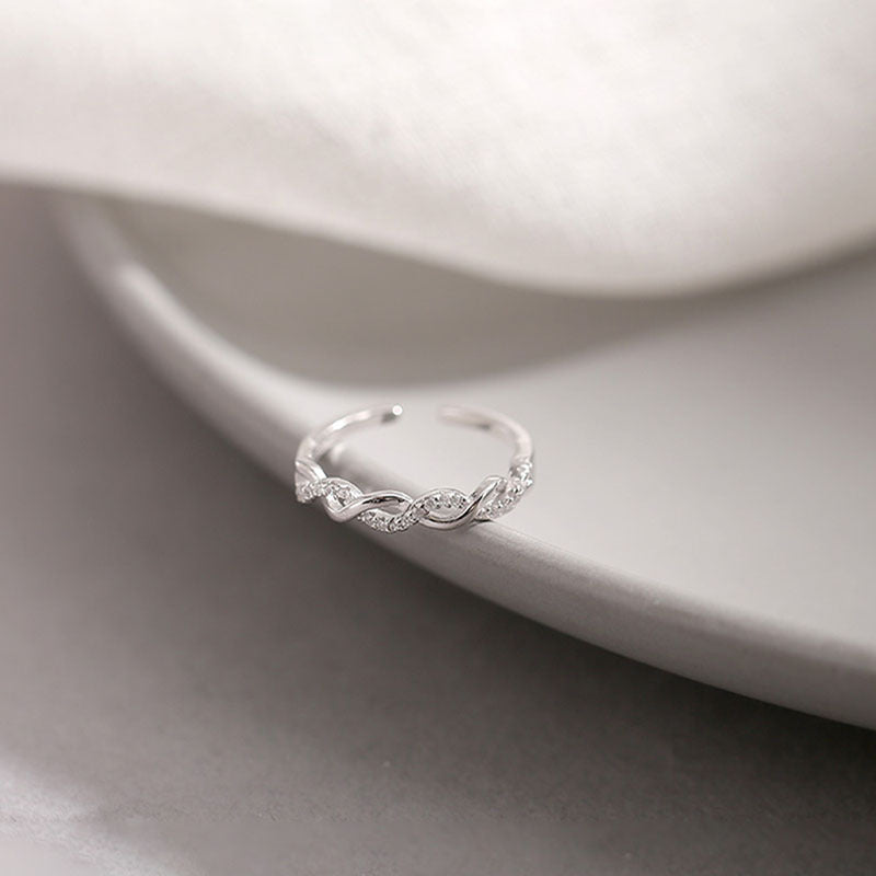 Fried Dough Twists Ring Female Luxury Small Group Design Opening (10)