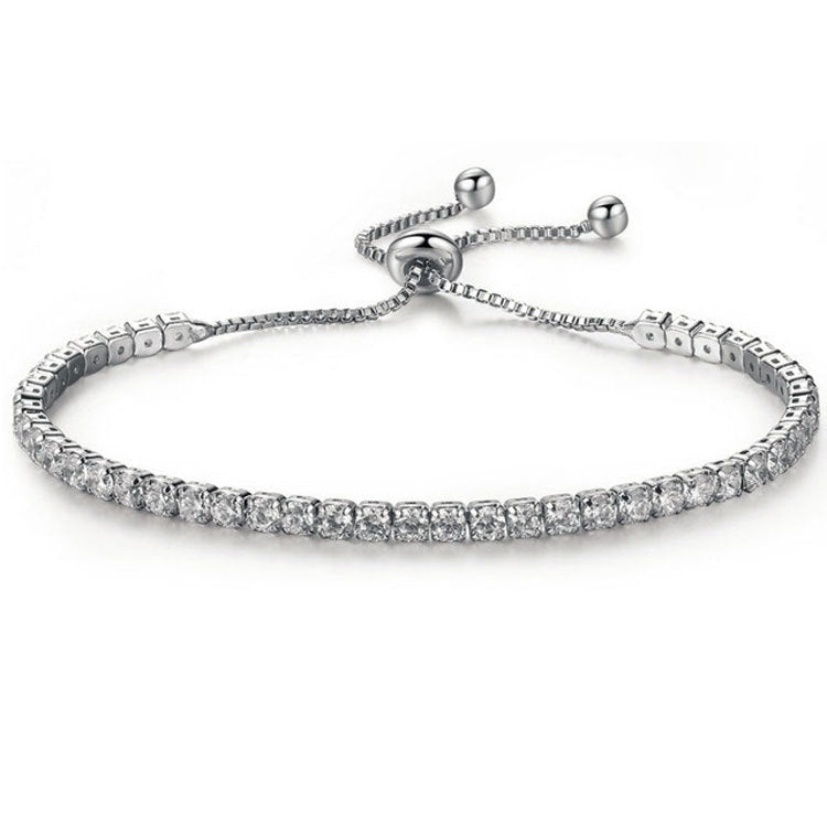 Exquisite diamond studded crystal sliding bracelet (10 pieces)