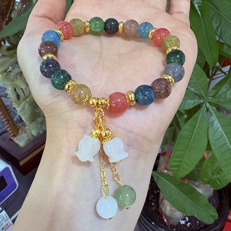 New Rainbow Lotus Colored Bracelet (10 pieces)