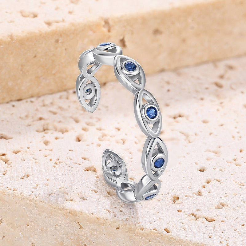Devil's Eye Ring Women's Fashion Simple Blue Eyes (10 pieces)