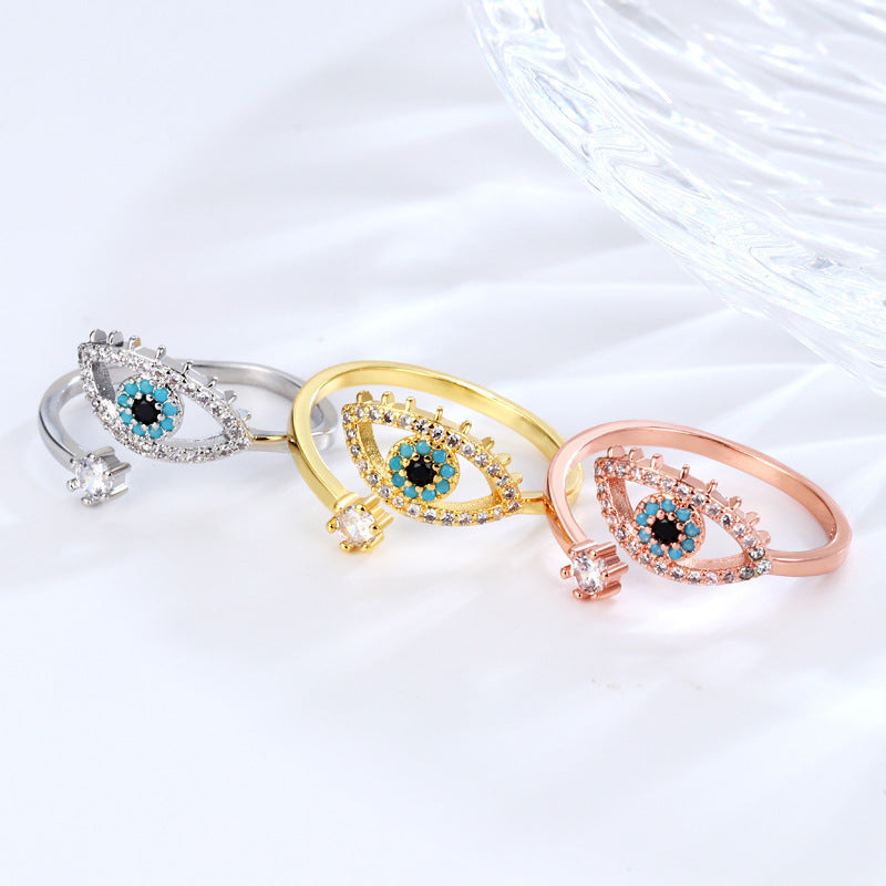Devil's Eye Ring Women's Fashion Blue Eyes (10 pieces)
