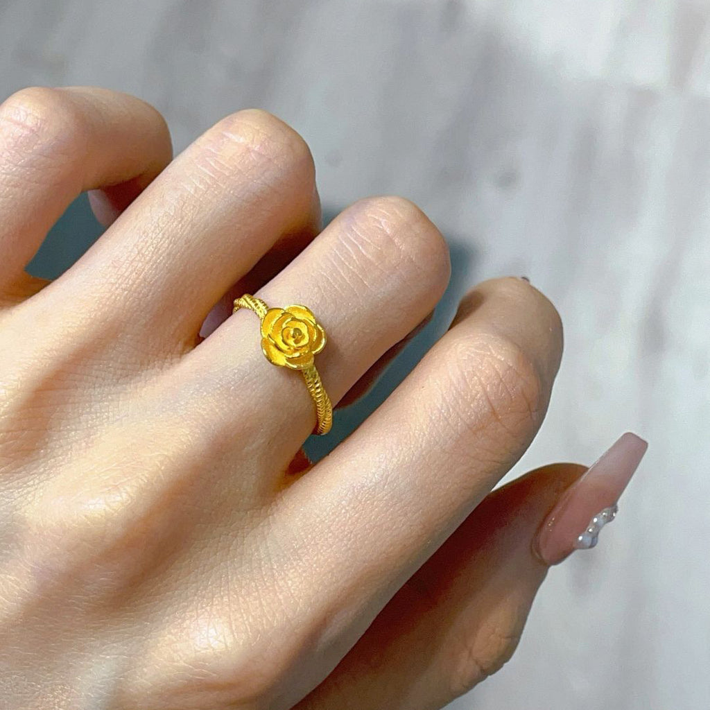 New Forest Rose Ring Female Niche Design High Beauty Ins Style (10 pieces)