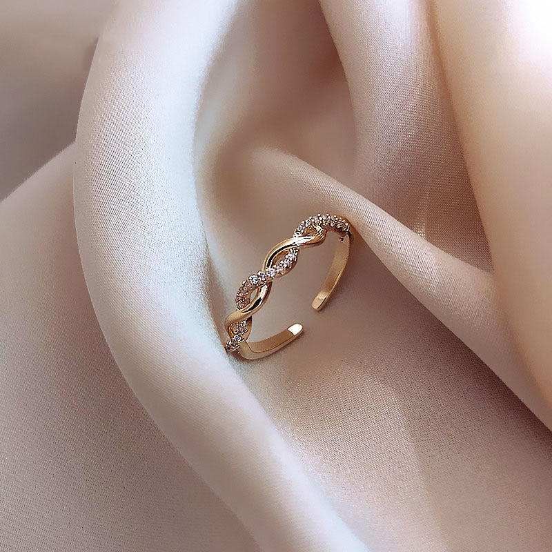 Fried Dough Twists Ring Female Luxury Small Group Design Opening (10)