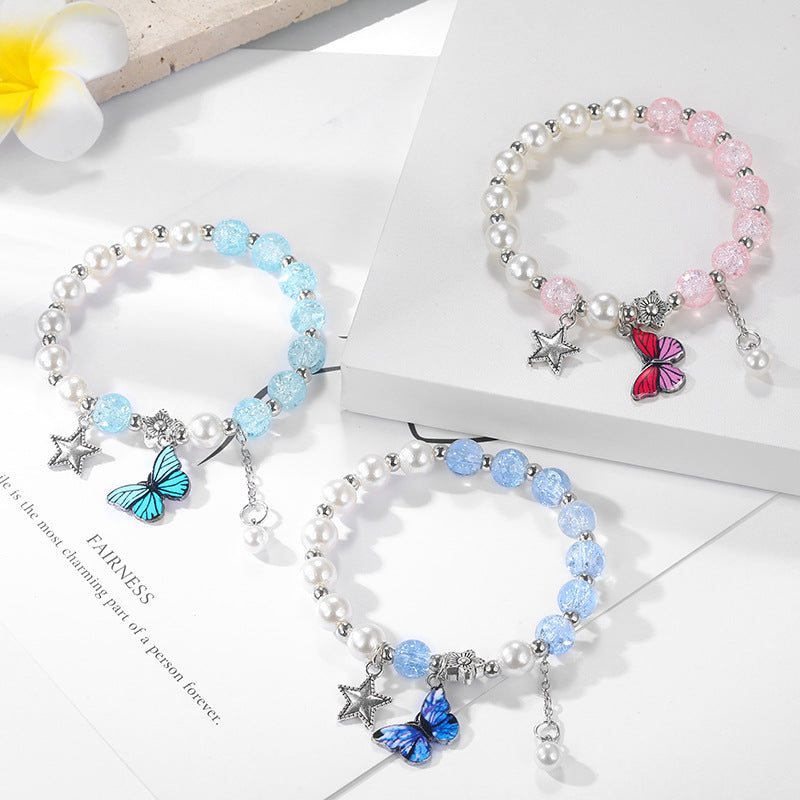 New niche design blue bow bracelet (10 pieces)