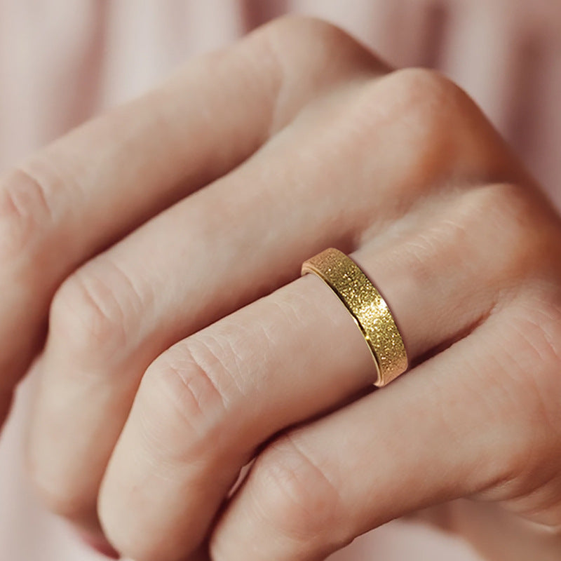 Matte titanium steel ring for male and female niche (10 pieces)