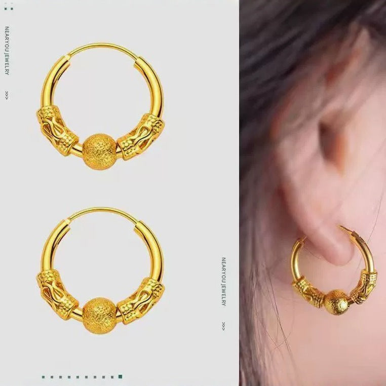 New Golden Chinese Ruyi Rotating Earrings (10 pieces)