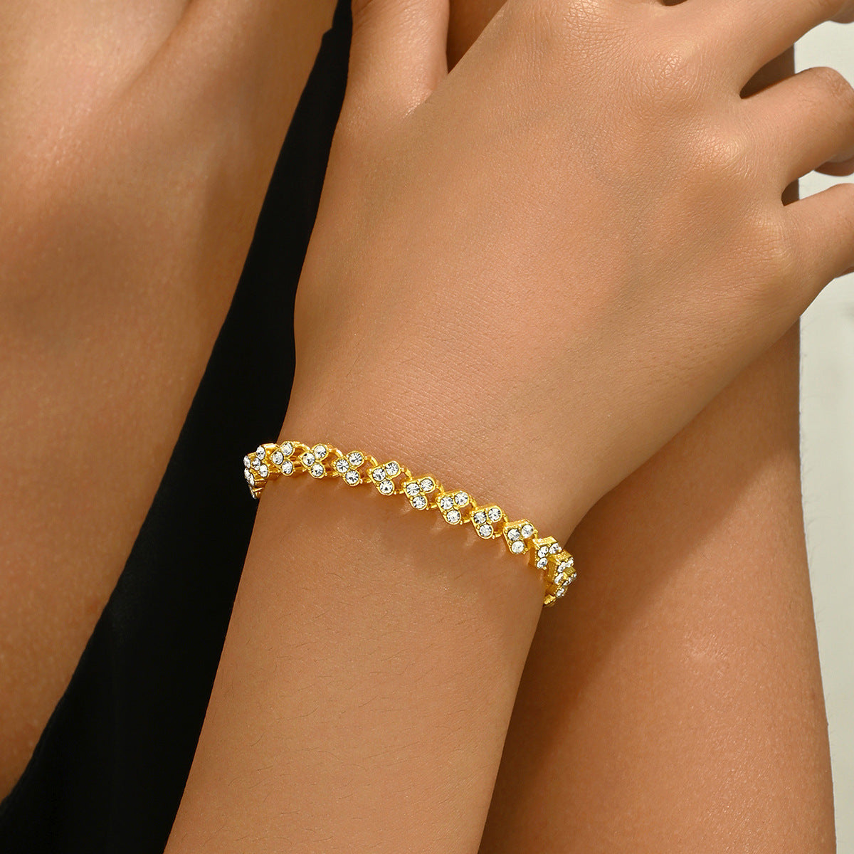 Roman Bracelet Women's Zircon Crystal New Style (10 pieces)