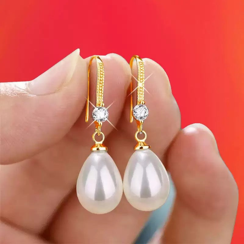 Water droplet pendant oval earrings (10 pieces)