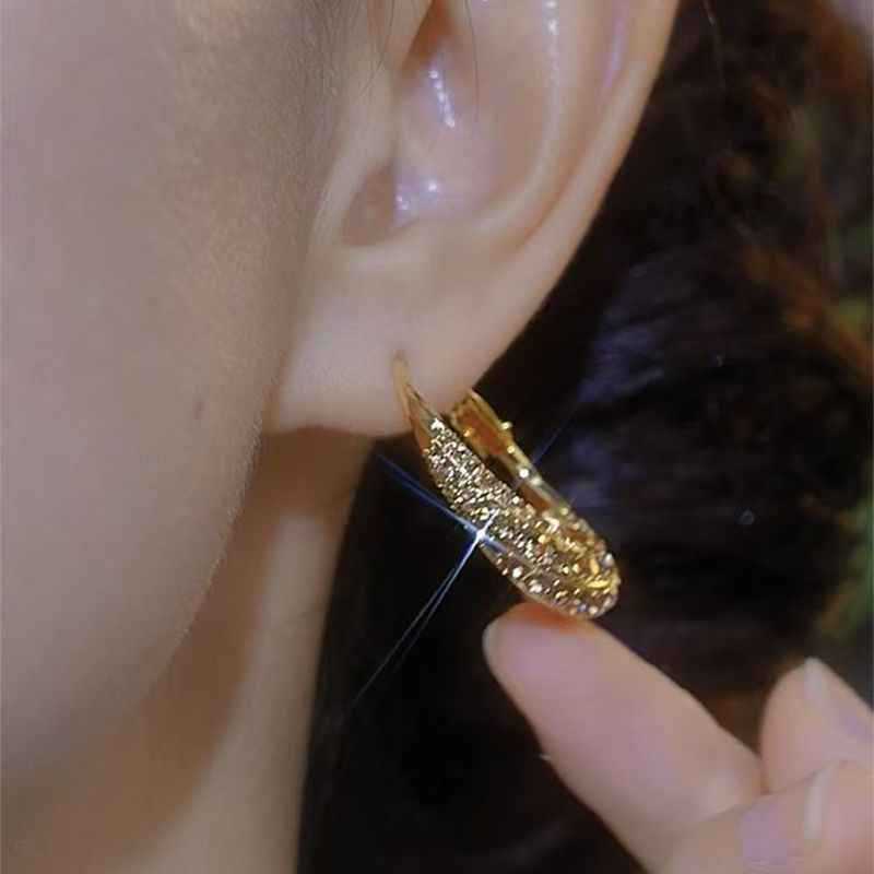 Fashion temperament gold circle earrings (10 pieces)