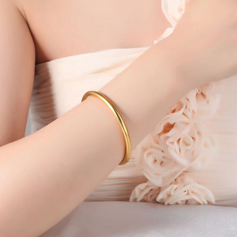 Sand gold ancient method simulation gold bracelet that does not fade when worn repeatedly (10 pieces)