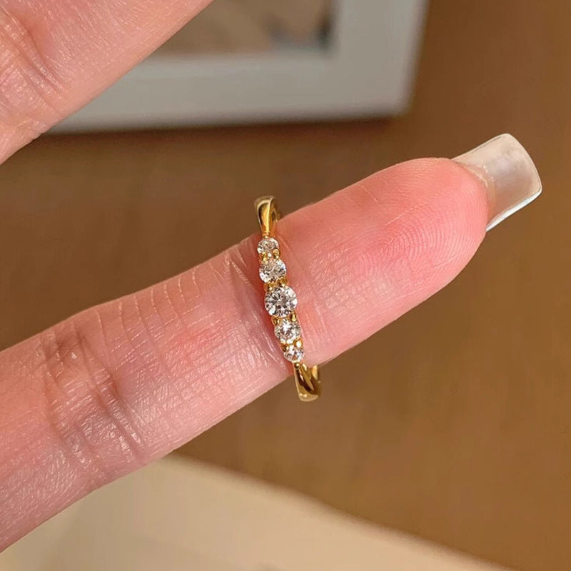 Starry Sky, Diamond lined Rings, Female Ins, Minority (10PCS)