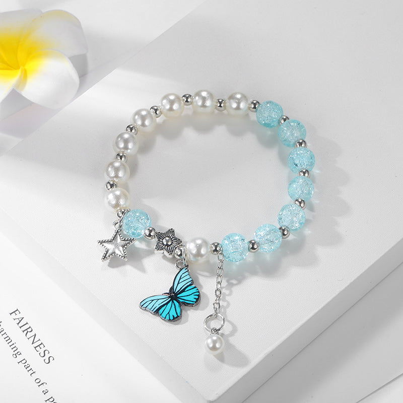 New niche design blue bow bracelet (10 pieces)